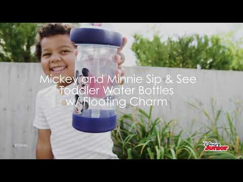 Disney Mickey & Minnie Sip & See™ Toddler Water Bottle w/ Floating Charm