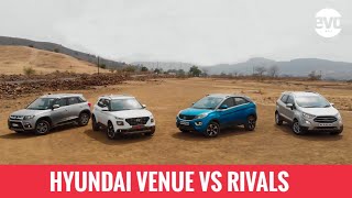 Hyundai Venue comparison test with Tata Nexon, Vitara Brezza & Ford EcoSport | 10 questions answered Ford Ecosport Vs Hyundai Venue