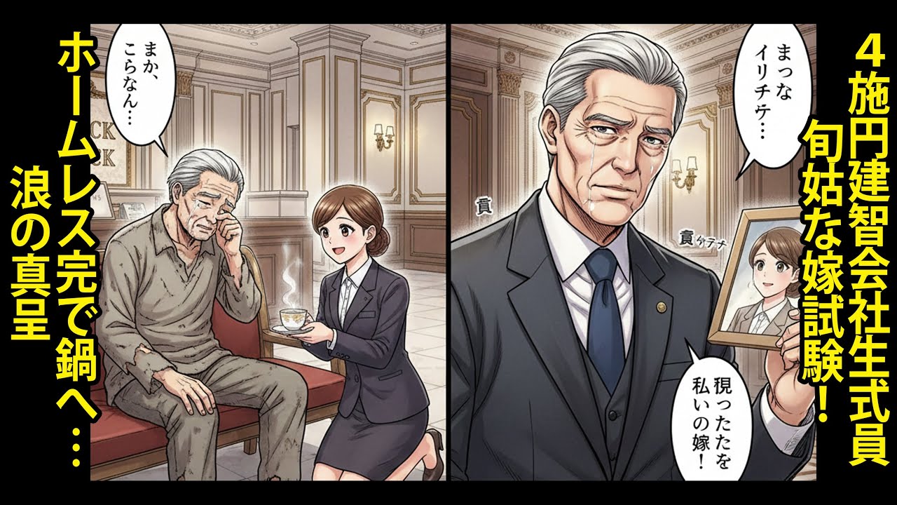 「施設育ちの嫁なんて認めん！」浮浪者のフリをして息子と別れさせ려던 億万長者の父、彼女の“衝撃の行動”に会長の涙が止まらない…