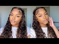 Deep Curly Highlighted Wig Install &amp; Style | Dola Hair