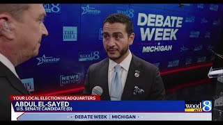 El - Sayed In The Spin Room Debate Week In Michigan