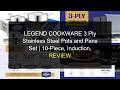 LEGEND COOKWARE 10-Piece 3 Ply Stainless Steel Pots and Pans Set | Induction, Oven Safe, Non-Toxic