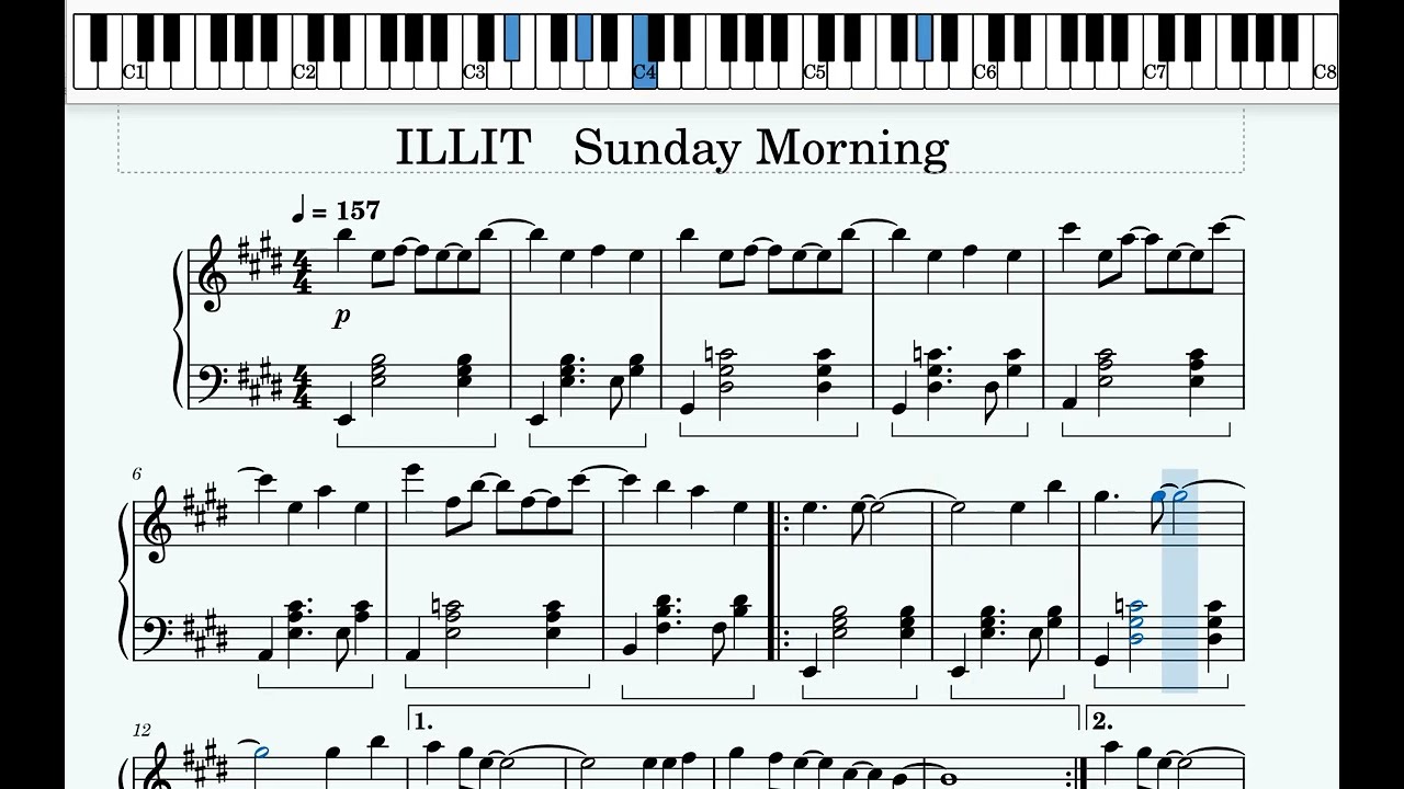 ILLIT 【Sunday Morning】piano cover - YouTube