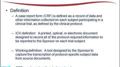 Case Report Form Design Strat and Stand Trailer