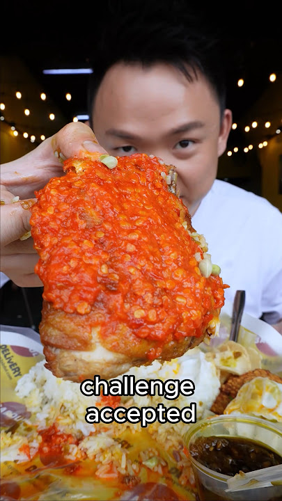Trying Ayam Penyet 3 Abdul! #reallygoodornot #hungrysam #foodreview #ayampenyet #ayamgeprek