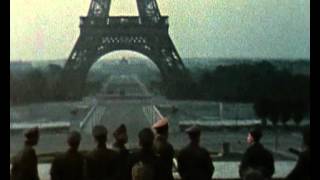 Color footage of Adolf Hitler in France