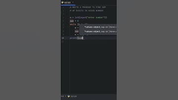Find the sum of digits #python #coding #programming #shorts