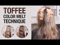 Toffee Color Melting Hair Technique | Coffee Brunette Trending Fall Hair Color | Kenra Color