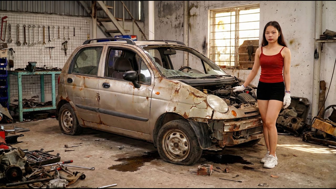 Genius girl Tieu Yen's 90-day journey of repairing and restoring classic cars