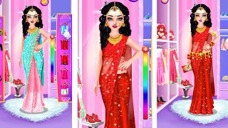 INDIAN GIRL DRESS UP FOR WEDDING | INDIAN DESIGNER SAREES FASHION SALON | ANDROID/IOS screenshot 5