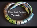 hollow beads necklace polymer clay tutorial полые бусины из полимерной глины DIY Collier