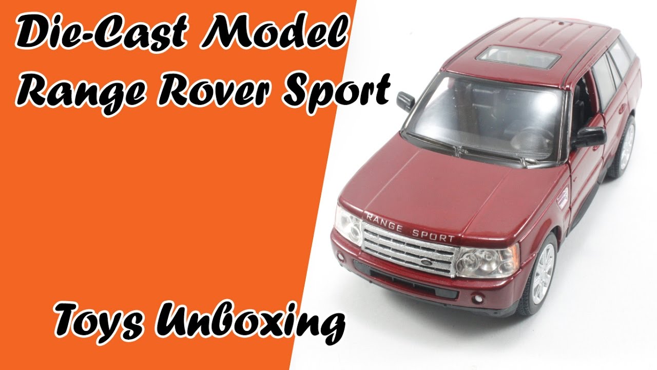 Land Rover Range Rover Sport SUV Kinsmart Diecast Cars Toys Unboxing (Red)