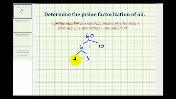 Ex 1:  Prime Factorization