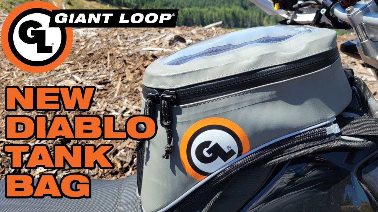 Giant Loop Diablo Tank Bag, Black Waterproof Motorcycle Tank Bag, 6-Liters  Capacity for Small Items, Fits Any Dirt Bike, Adventure, Dual Sport & More