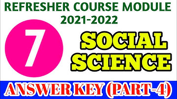 7th Standard Social Science Refresher Course Module Answer Key Part-4