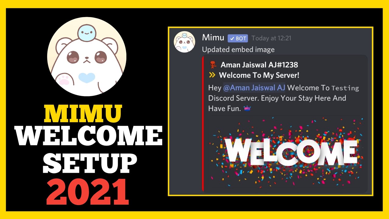 Mimu Bot Welcome Message Discord Welcome Bot Easy Tutorial 2021