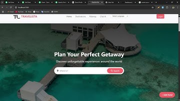 Travelista Frontend Project | React.js Website UI Design & Landing Page Demo