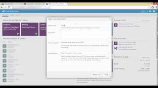 how to create team project on visual studio online tfs