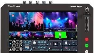CINETREAK | Touch-S 10.1” Touchscreen Video Switcher, 6-Channel HDMI/SDI Live Streaming Mixer