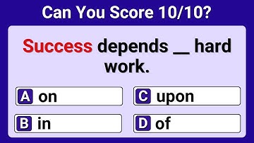 Preposition Quiz I Can You Score 10/10 on this quiz? 96% CANNOT! English Quiz  I Preposition Quiz 15
