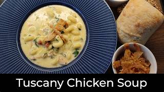 Tuscany Chicken Soup | Chicken Soup with Crispy Chicken skin