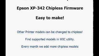how to make epson printer chipless - chip virtual firmware  for epson xp-342