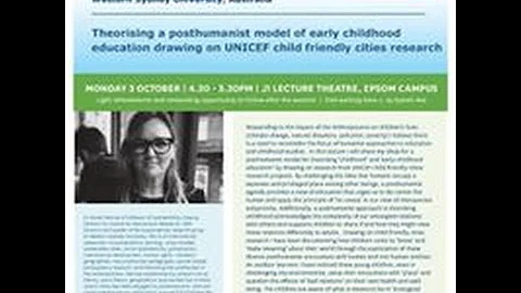 Prof Karen Malone (Australia): Theorising a posthu...