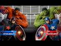 Hulk & Captain America VS Red Hulk & Black Captain America - Marvel vs Capcom Infinite
