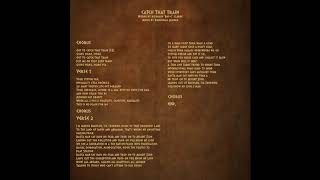 Catch That Train (Lyrics) - Taken from the Holy Temple Album