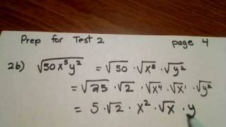 Test 2 Prep Page 4 Problems 2b, 2c
