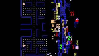 Annotated screenshots from a Pac-Man game level. Left panel the entire