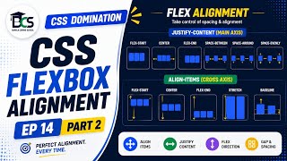 CSS Flex Property Part 2 | justify-content vs align-items | CSS Flex Tutorial