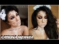 CATRINA MEHNDI blanca en maquillaje / SUGAR Skull  white HENNA style Halloween  makeup| auroramakeup