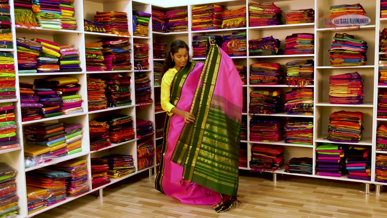Silk Cotton Sarees Sri Baba Handlooms YouTube