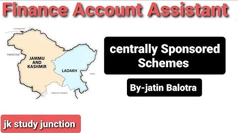 Centrally sponsored Schemes  !! Part-1! #jkssb , finance  account assistant