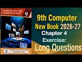 9Th Class Computer New Book 2026 Chapter 4,Computational Thinking Exercise Long Questions