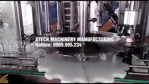 Máy chiết rót đóng chai: Nước tương, Dầu mè, Nước mắm..ATECH