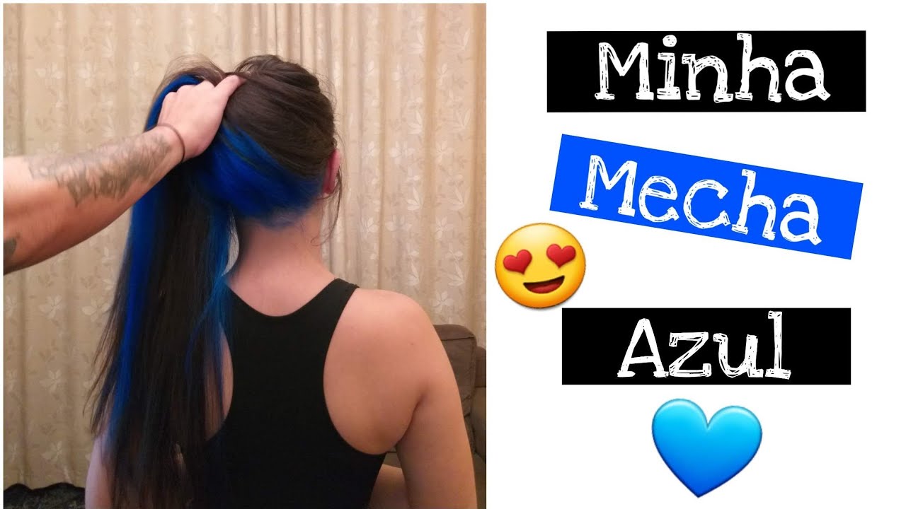 FAZENDO MECHA AZUL no CABELO 💙