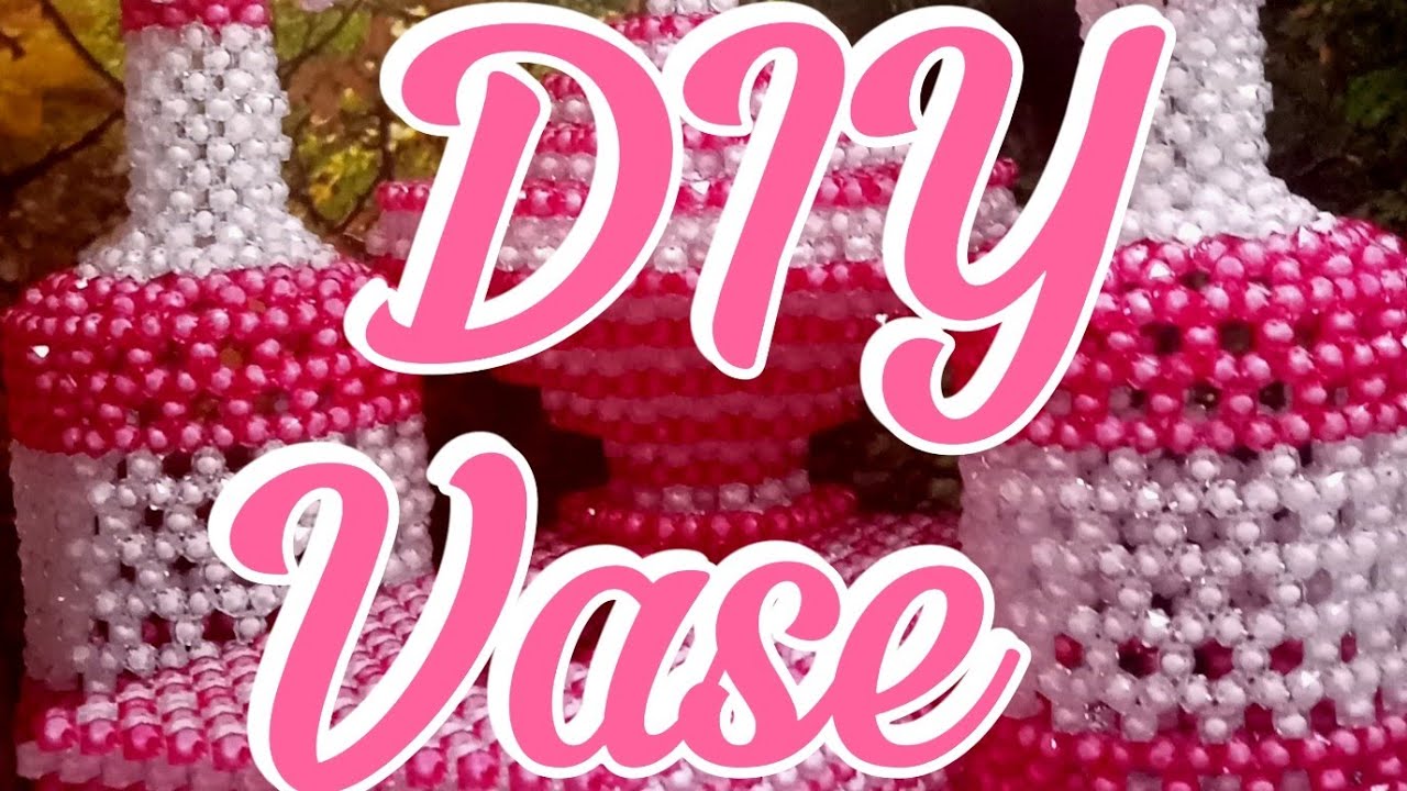 How to make a beaded flower vase tutorial part 2 step by step