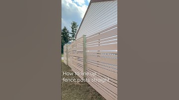 How to line up fence posts straight with a string line