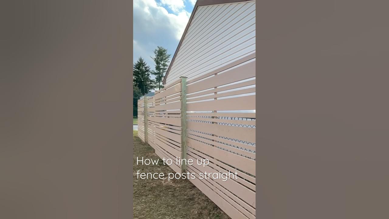 How to line up fence posts straight with a string line YouTube