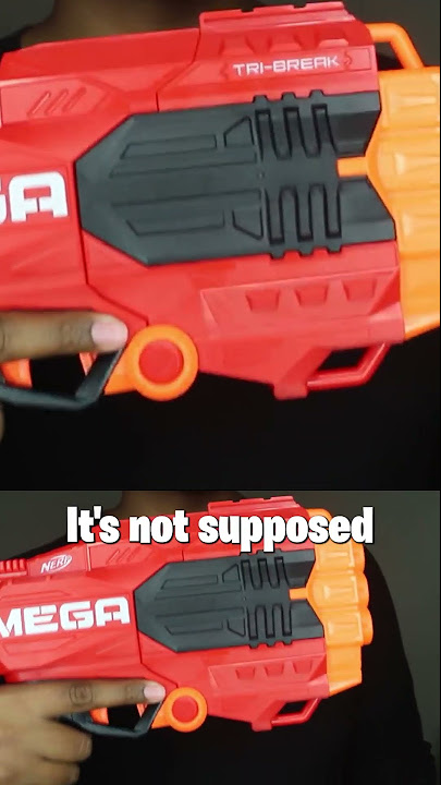 Nerf MEGA Tri-Break Preto - Laranja e Vermelho - Outros Jogos ao