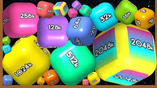 Merge Cube 2048 3D - ASMR Gameplay (Cubes Math, Level Up NumberBlocks Jelly Balls) Part 03