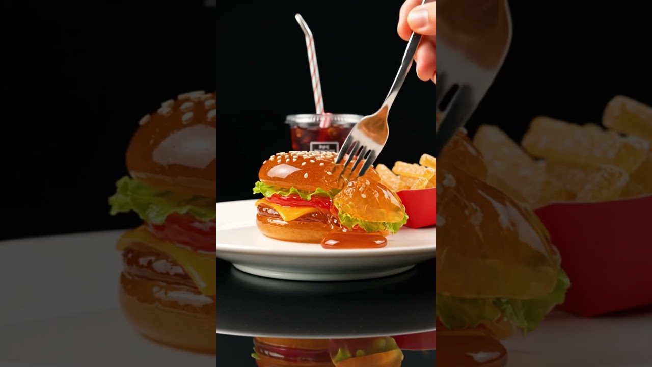 ASMR Cutting a Giant Soft Burger 🍔 | Satisfying & Crisp Sounds