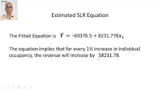 #45 PAM - How Simple Linear Regression (SLR) Works in Practice - The Fitted Equation
