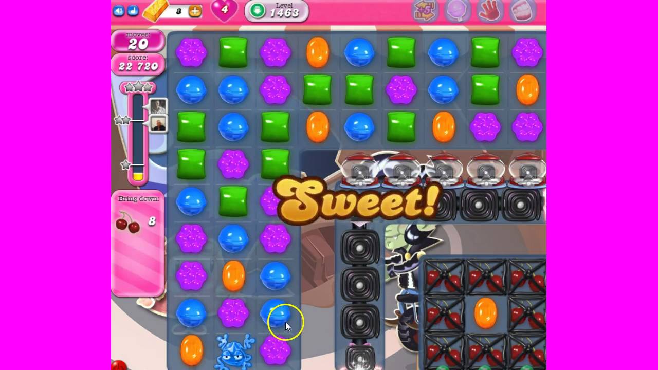 Candy Crush Saga Level 1463 - YouTube