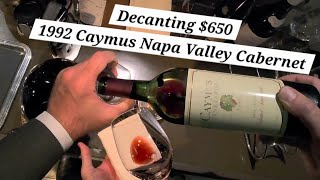 POV Opening & Decanting $650 1992 Caymus Napa Valley Cabernet