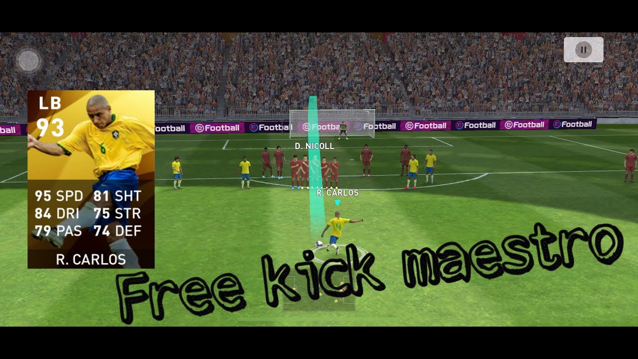 LEGENDS-How to take free kicks like Roberto Carlos💯💯 pesmobile20