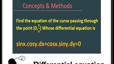 Find the equation of the curve passing through the point 