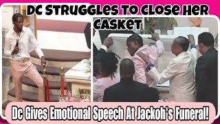 DC Young Fly Struggles To Close Jacky's Casket After Giving Heartfelt Speech At Her Funeral!
